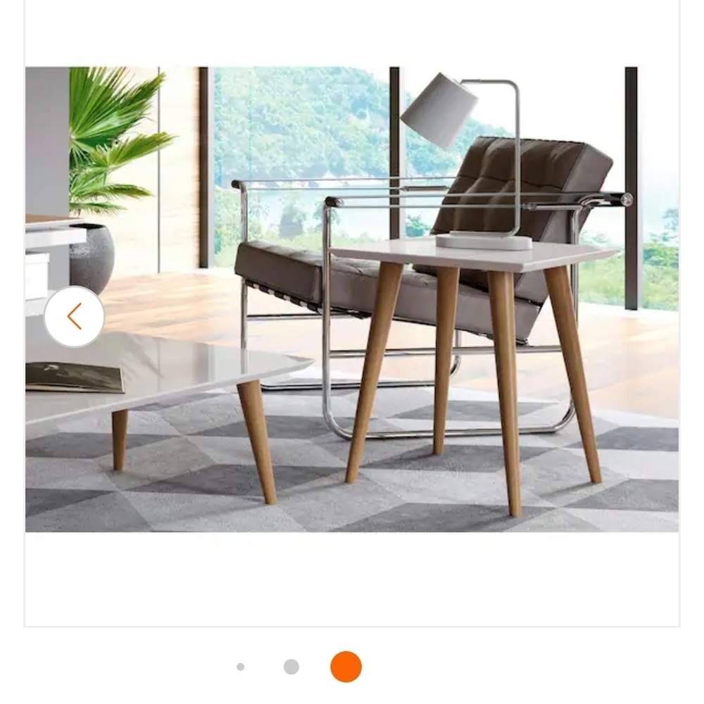 Modern Brown and White Side Table
